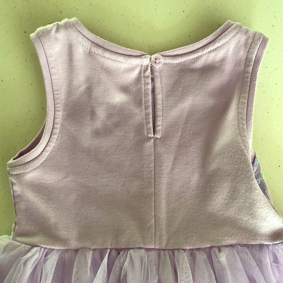 Cat and Jack lavender sequin fairy hem dress tulle skirt asymmetric hem 18M - Picture 9 of 13